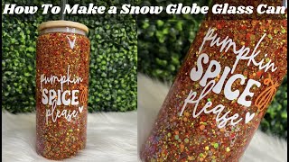 How To Make a Snow Globe Glass Can | Libbey Glass Can Snow Globe | Teck Wrap Vinyl Decal