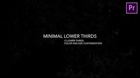 Minimal Lower Thirds Motion Graphics Templates