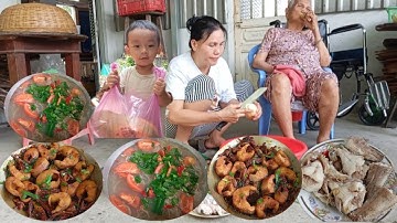 Bà lão 101 tuổi ăn cơm Canh chua cá lóc bắp chuối, cá lóc kho quẹt| Món ăn hương vị đậm vị quê nhà