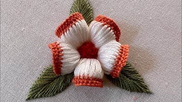 3D flower hand embroidery | hand embroidery 