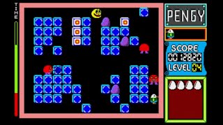 Pengy (Atari ST, NTSC). Score: 18 990. Level: 5 #atarist #atari #pengo #arcadegaming #retrogaming