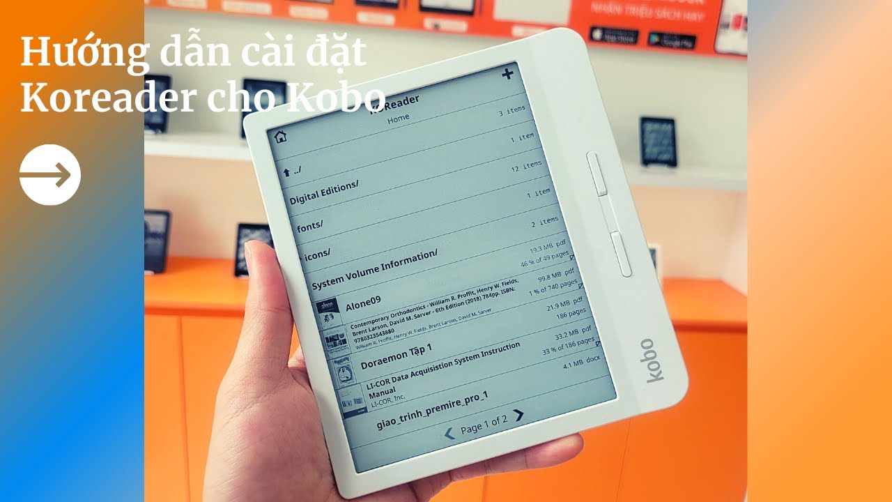 Hướng dẫn cài đặt Koreader cho Máy đọc sách Kobo