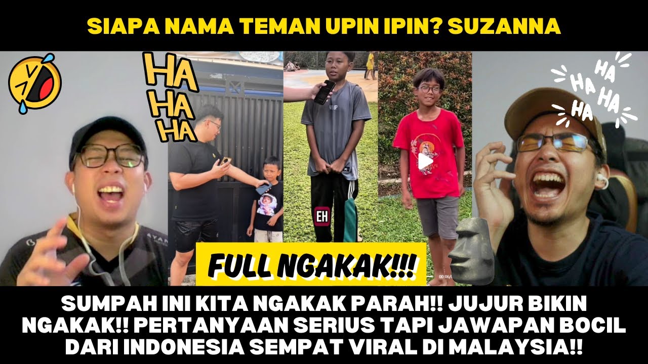 JUJUR BIKIN NGAKAK!! PERTANYAAN SERIUS TAPI JAWAPAN BOCIL DARI INDONESIA SEMPAT VIRAL DI MALAYSIA
