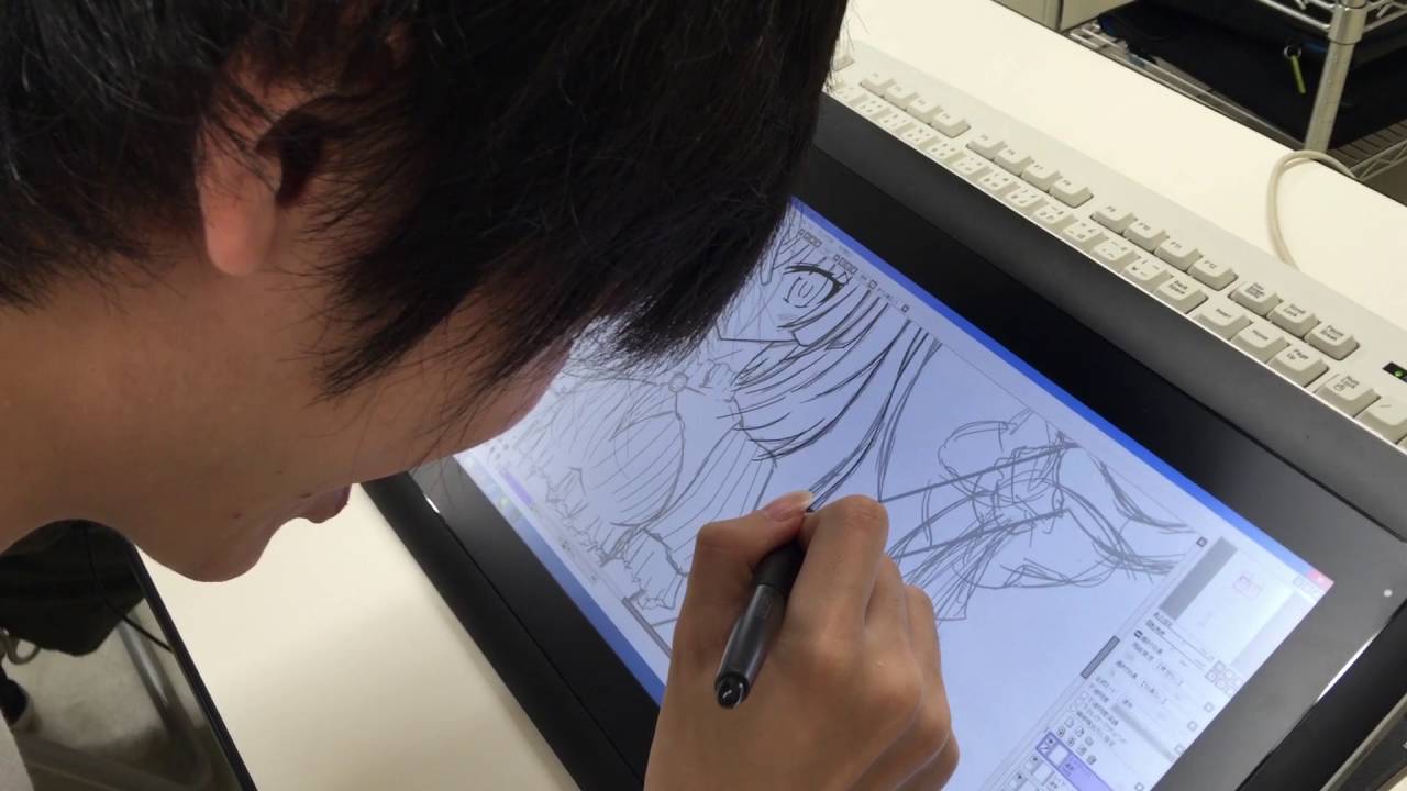 キャラクターデザイン科 液タブ「cintiq」で授業！ 日本アニメ・マンガ