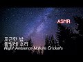 [1시간] ASMR ● 여름 밤 예쁜 풀벌레 소리 ● 포근한 밤소리●수면유도 백색소음 ●시골 풀벌레 소리 ● 잠 잘때 듣는ㅣ Night Ambience Nature Crickets