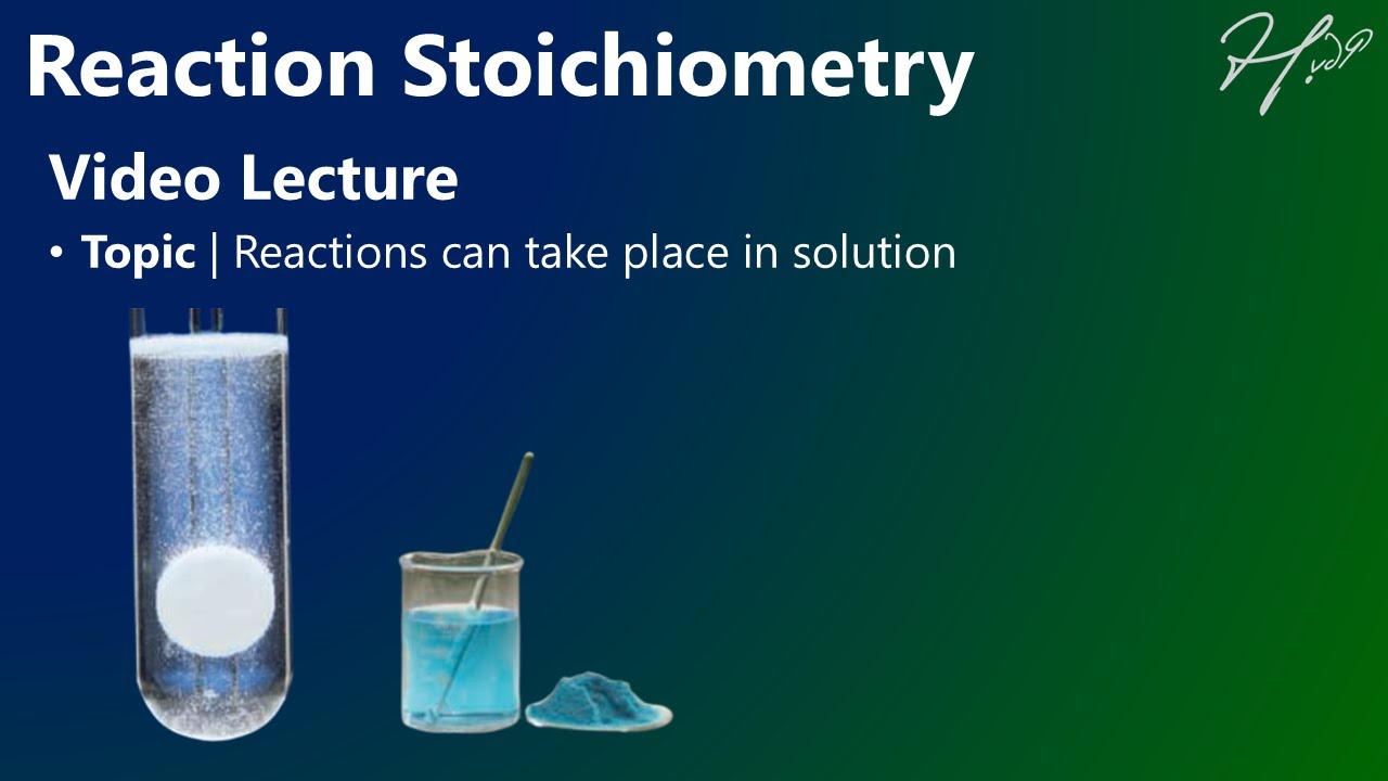 Reactions can take place in solution - YouTube