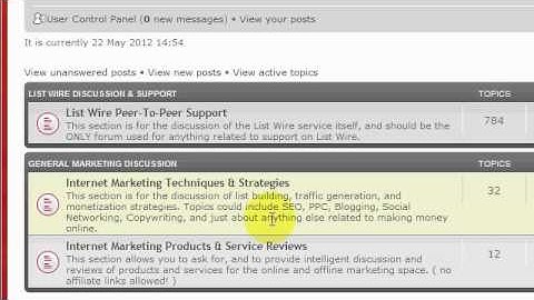 listwire online internet marketing member forum tutorial