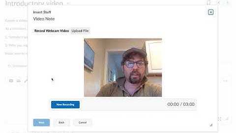 How to Make a Video Note in D2L