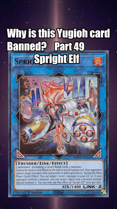 Why is Spright Elf Banned? In 1 Minute! #yugiohmasterduel #yugiohbanlist #banlist #yugiohcards