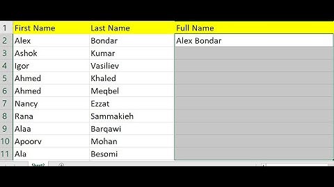 How to Use Flash Fill to Combine First and Last Names in Excel and Form Full Name