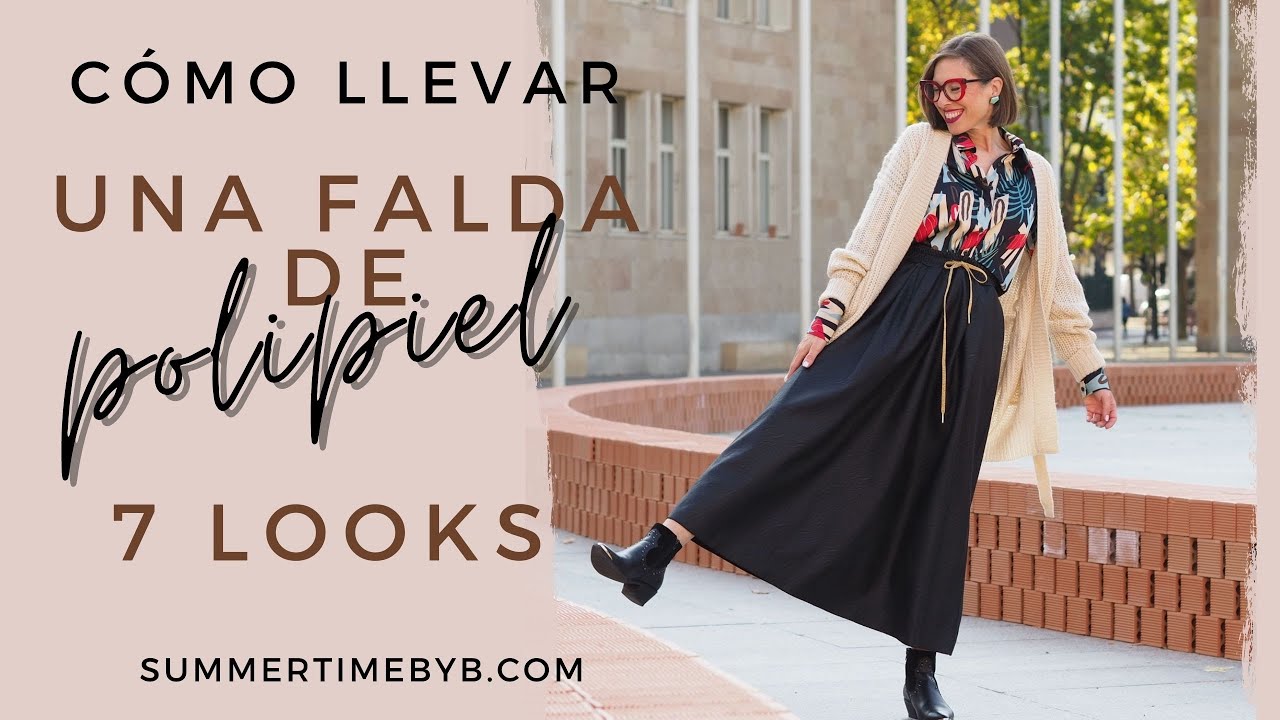 7 LOOKS CON UNA FALDA DE POLIPIEL MIDI / CÓMO LLEVAR/ TENDENCIAS - YouTube