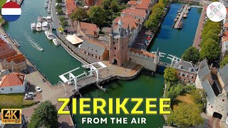 ZIERIKZEE │NETHERLANDS. Immerse yourself in Zierikzee&#39;s majestic beauty: striking 4K aerial shots.