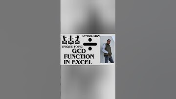 # GCD FUNCTION IN EXCEL