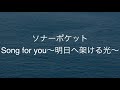 Song for you 〜明日へ架ける光〜/ソナーポケット 歌ってみた ドラマ「天使と悪魔―未解決事件匿名交渉課―」主題歌