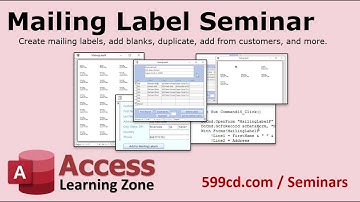 Microsoft Access Mailing Label Seminar & Database Template