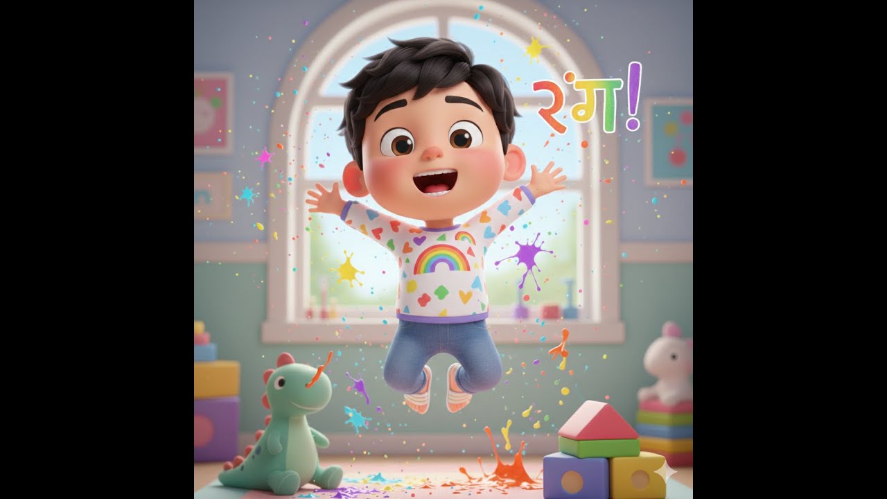 Color Song for Kids 👦 | हिंदी में रंग सीखें | 3D Cartoon 3D Kids Animation Fun Kids Rhymes