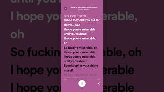 Nessa Barrett: i hope ur miserable until ur dead | #Lyrics