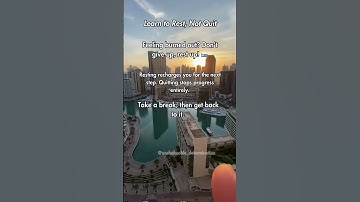 Learn to Rest, Not Quit