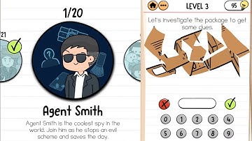 Brain test 2 : Agent Smith Level 3 walkthrough | Level 3 solutions Agent smith | Agent smith