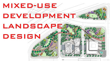 LANDSCAPE DESIGN OF MIXED-USE DEVELOPMENT on iPad Pro using Concepts App and Procreate.