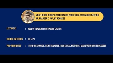 ROLE OF TUNDISH IN CONTINUOUS CASTING #swayamprabha #CH35SP