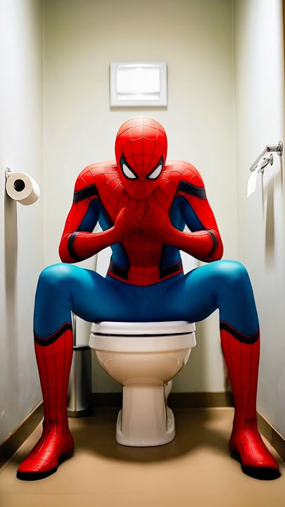 Spiderman in my toilet🕷️🚽😱💩