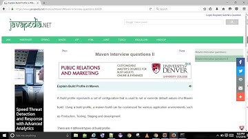 Explain Build Profile in Maven. | javapedia.net