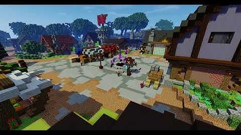 Hypixel Skyblock Hub Time lapse (View from Bank // Tiny server)