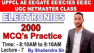 LECT-7 2000 MCQS FOR UPPCL AE EE/GATE EE/EC/IES EE/EC/UGC NET(MASTER CLASS)