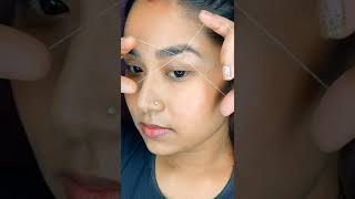 eyebrow threading at home 🧵🏘️#youtubeshorts #eyebrowtutorial