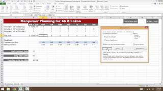 2115 [Excel for HR] Manpower Planning for a small restaurant using SOLVER