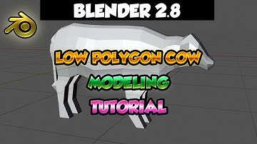 Blender 2.8 Tutorial - Modeling a low polygon cow