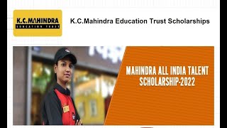 Mahindra All India Talent Scholarship (MAITS) - K.C.Mahindra Education Trust  Last Date : 31.08.2022 screenshot 5