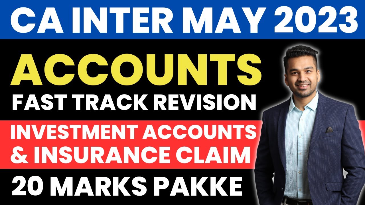 CA Inter May 2023 | REVISION & Marathon SERIES : Accounts (Paper 1 ...
