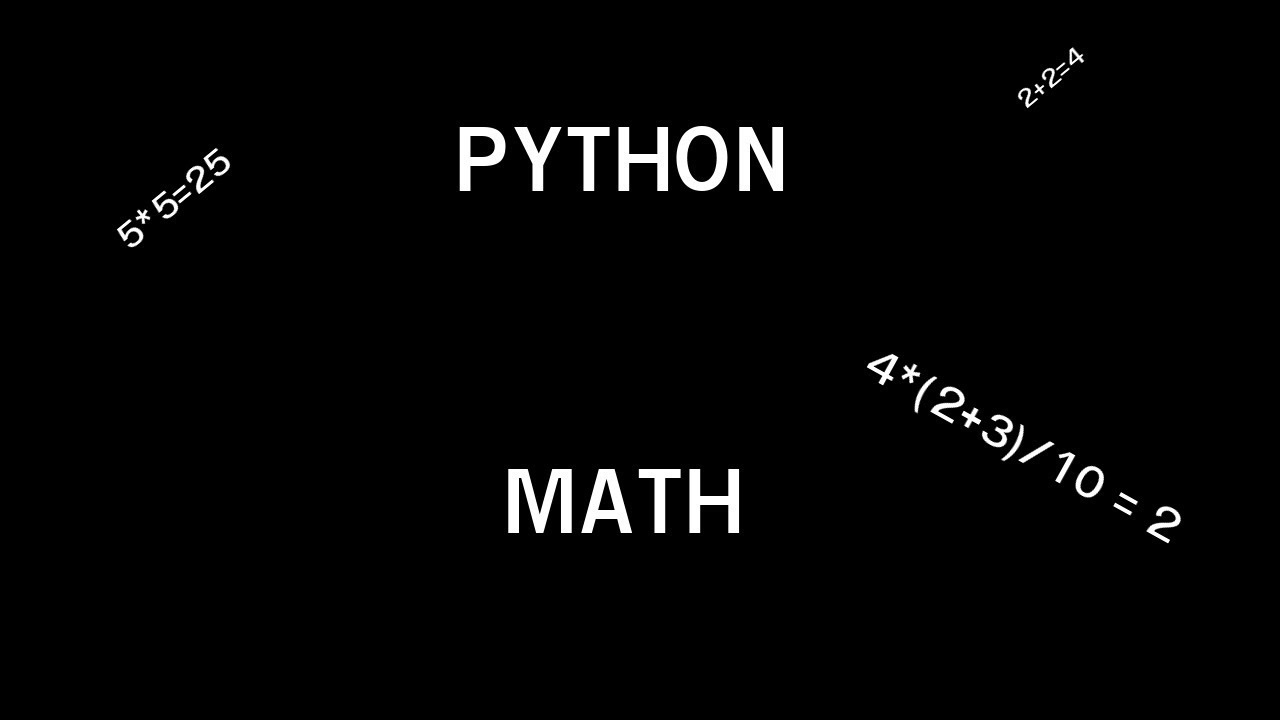 Python math basics youtube