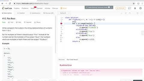 Leetcode - 412  Fizz Buzz - Python
