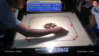 League Match Set 1 K. Shrinivas Vs Pankaj Pawar 46th Sr. National & Inter State Carrom