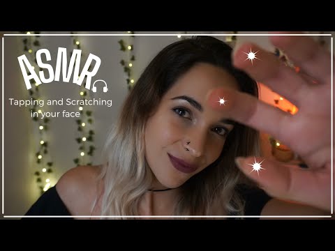 ASMR tapping and scratching en tu rostro ✨ | ASMR tapping and scratching in your face ✨
