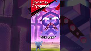 Solo Level 3 Dynamax Cryogonal Raid Max Battle In Pokemon Go.