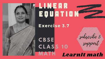 Pair of Linear equation in two variables|Exercise 3.7|Class 10 Maths|NCERT|CBSE Part 2