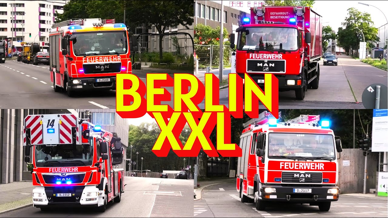 [BERLIN XXL] NEUE DLK + SELTENES  WLF + FF trift BF + Kreuzungsräumer uvm.! #MontisEinsatzfahrten