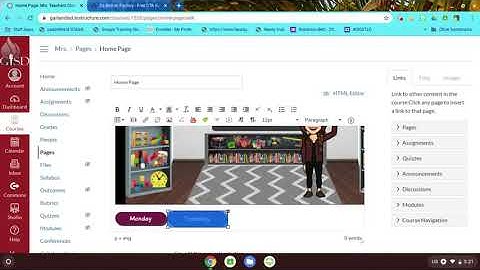 Creating Buttons on your Canvas Homepage