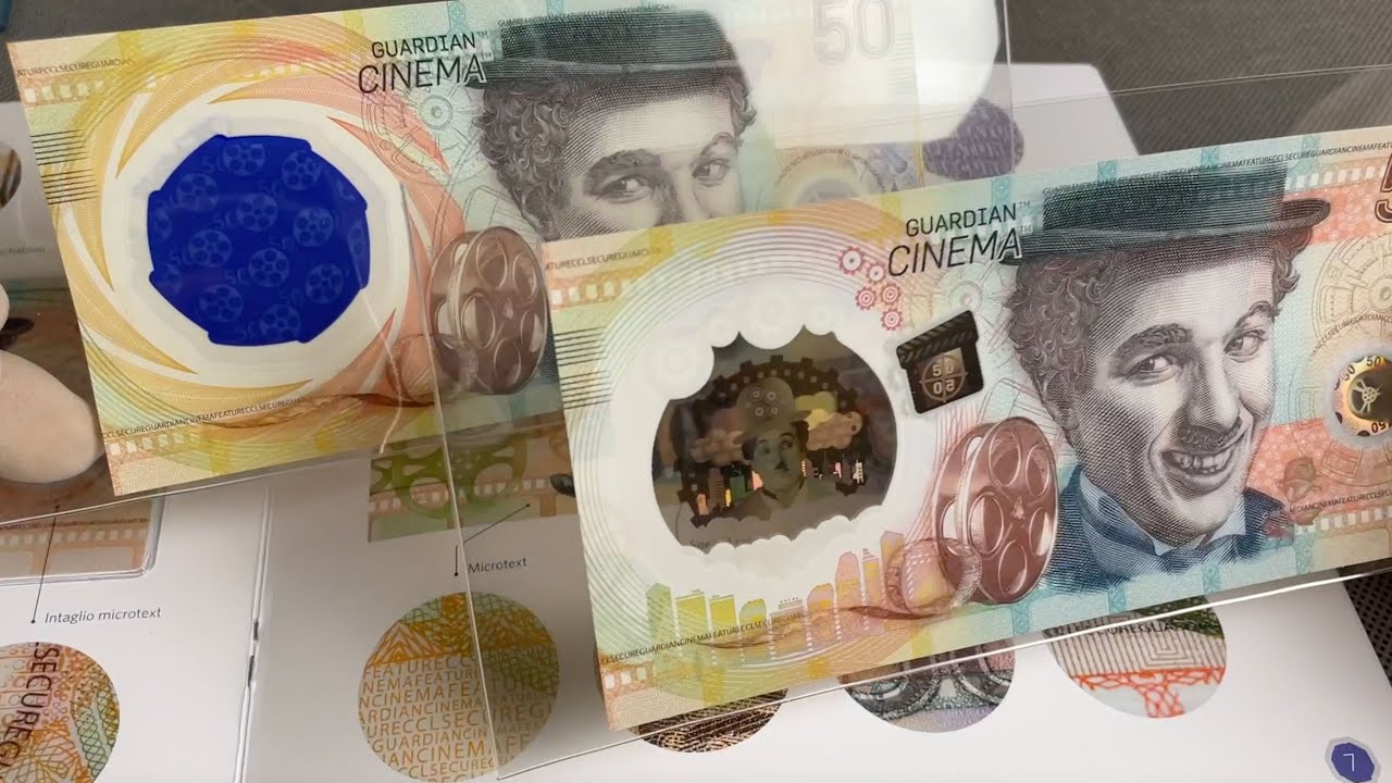 Banknoty testowe PWPW - piękny Chaplin w dwóch odmianach i inne