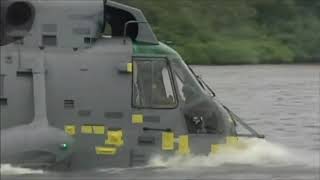 Canadian CH124 Sea King water landing demonstration with Prince William