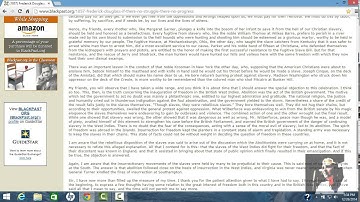 "Without Struggle, There Is No Progress" ~an 1857 Speech by Frederick Douglass