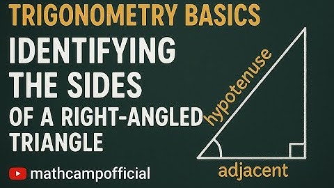 1) 🎓Trigonometry Basics: Identifying the Sides of a Right-Angled Triangle