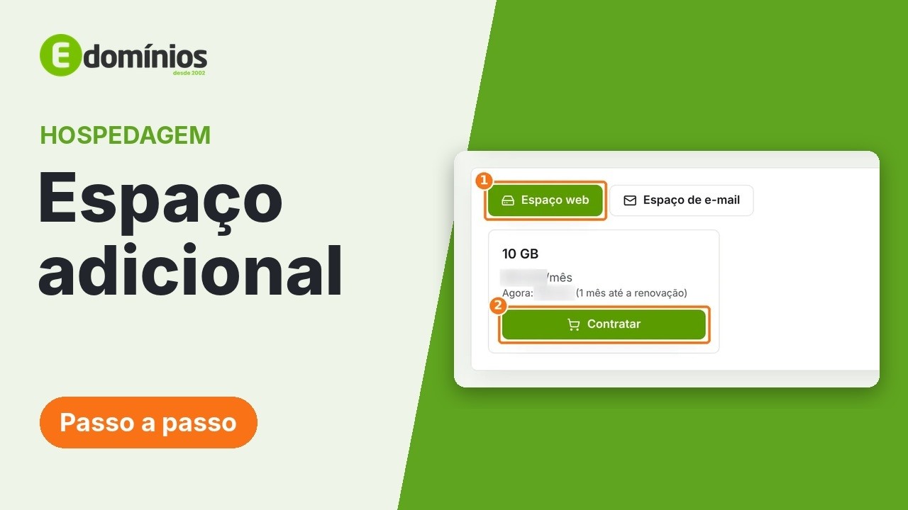 Vídeo: Contratar espaço adicional