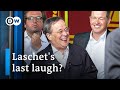 German chancellor candidate Laschet laughs during somber flood speech | DW News