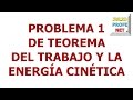 108. Problema 1 de TEOREMA DEL TRABAJO Y LA ENERGÍA CINÉTICA