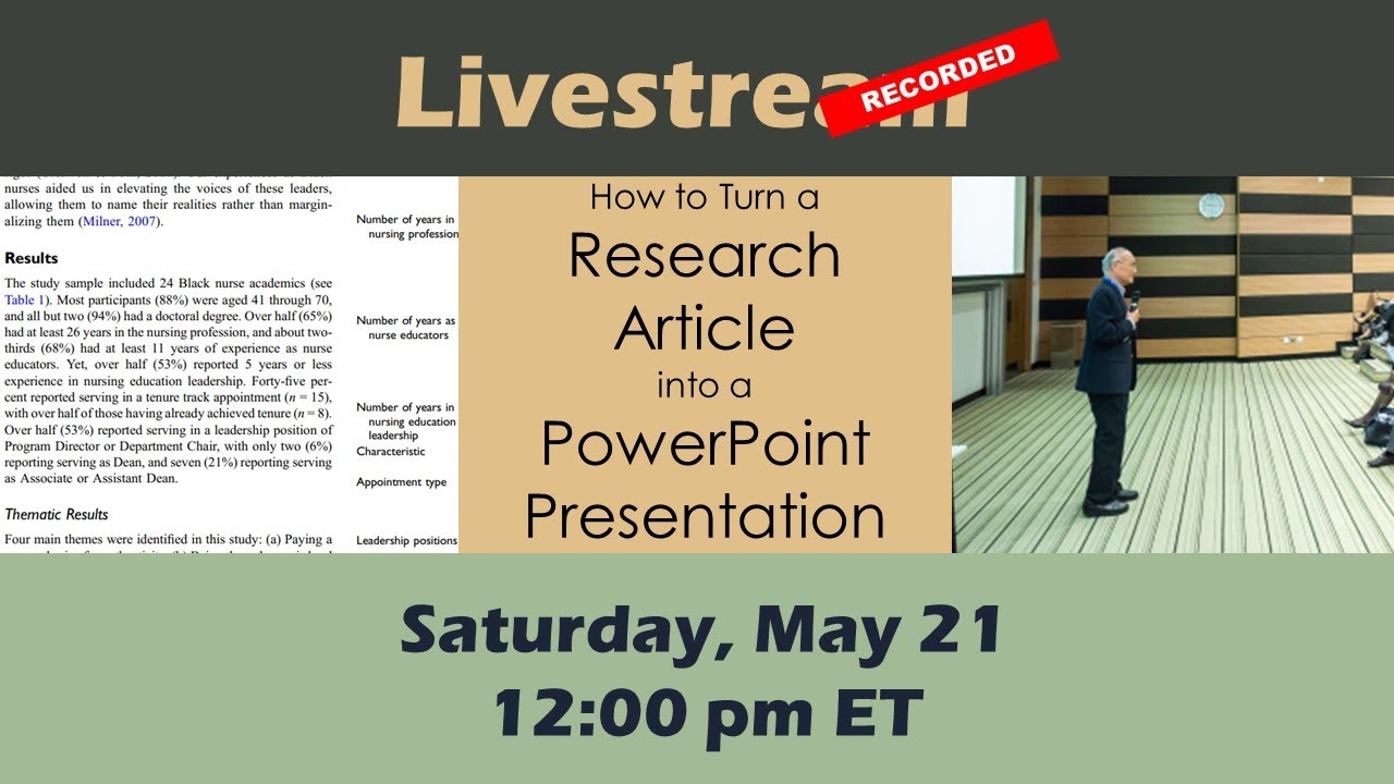 how to make a powerpoint presentation from a research paper